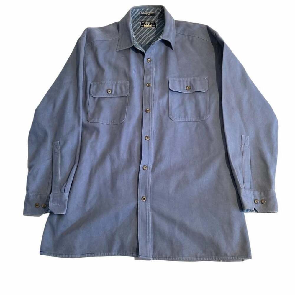 Levi Strauss & Co Long Sleeve Shirt Jacket XL Blue Cotton Workwear Shacket
